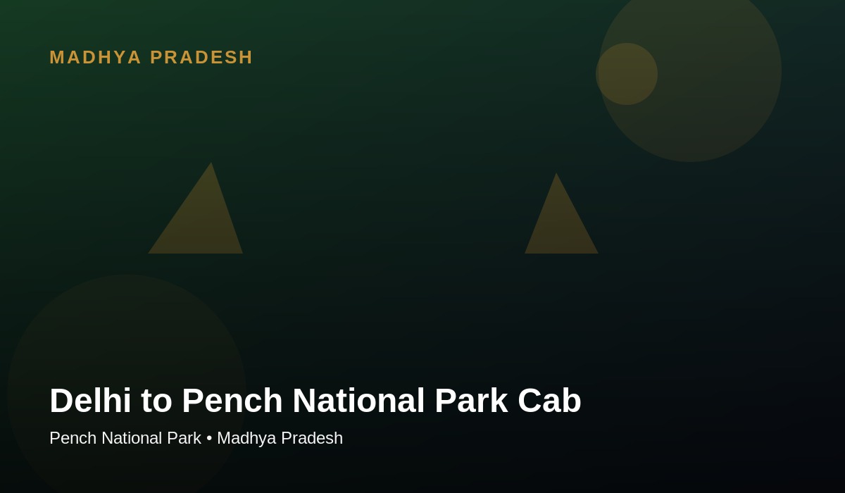 Delhi to Pench National Park cab travel